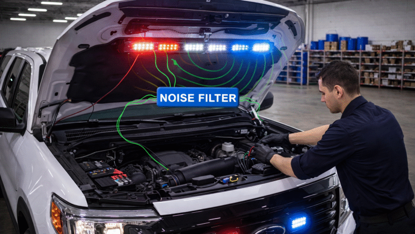 Reducing Electrical Noise from High-Output Light Bars