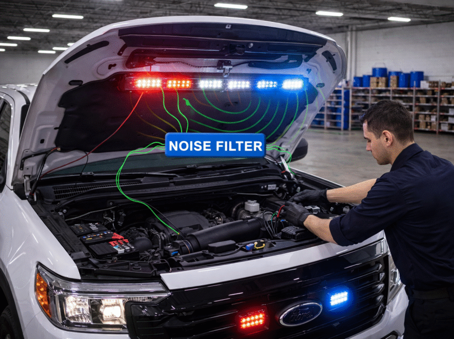 Reducing Electrical Noise from High-Output Light Bars