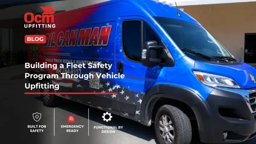 Oil Can Man mobile truck repair and maintenance van in Fort Lauderdale, showing professional fleet service vehicle for on-site commercial truck maintenance.