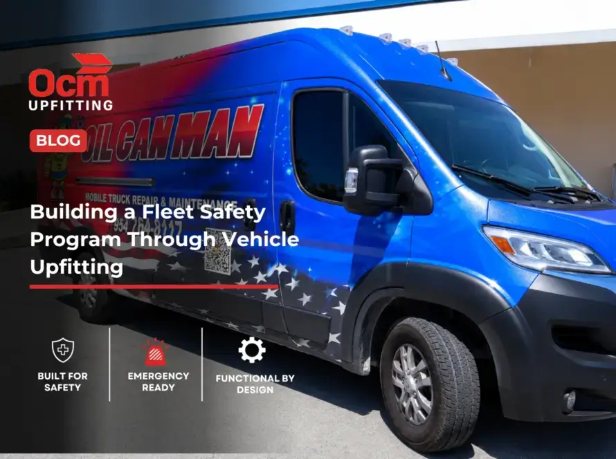 Oil Can Man mobile truck repair and maintenance van in Fort Lauderdale, showing professional fleet service vehicle for on-site commercial truck maintenance.
