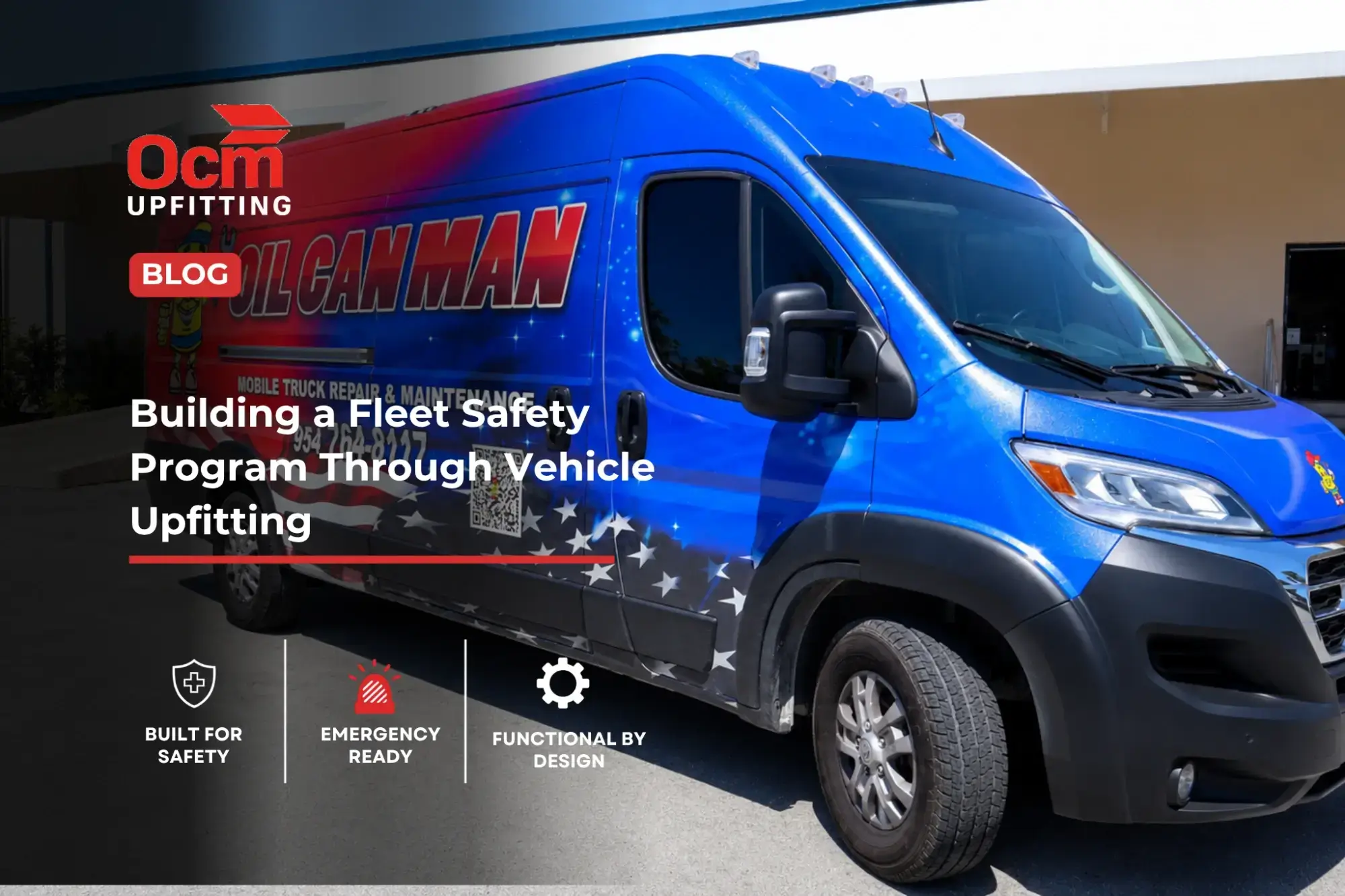 Oil Can Man mobile truck repair and maintenance van in Fort Lauderdale, showing professional fleet service vehicle for on-site commercial truck maintenance.
