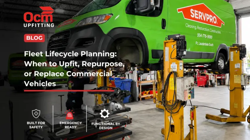 Commercial service van undergoing preventive fleet maintenance and repair in a professional workshop, helping businesses improve vehicle uptime, reduce downtime, and extend fleet vehicle lifespan through proactive maintenance service
